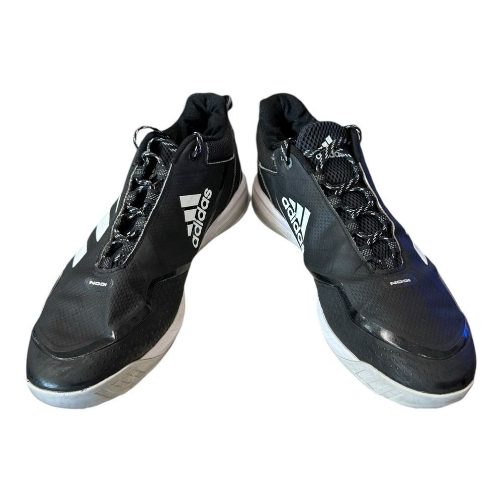 Adidas Icon 7 Turf Baseball Shoe's S23711 Black White Athletic Shoes Sneakers 15 - Picture 3 of 6